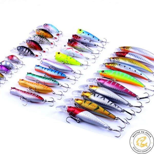 Kit iscas de pesca Crankbait - Diversos modelos