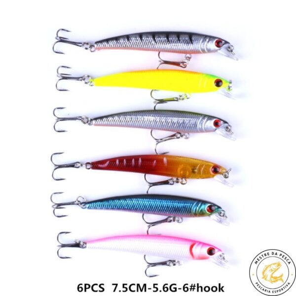 Kit iscas de pesca Crankbait - Diversos modelos